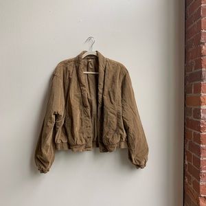 Free People brown quilted jacket